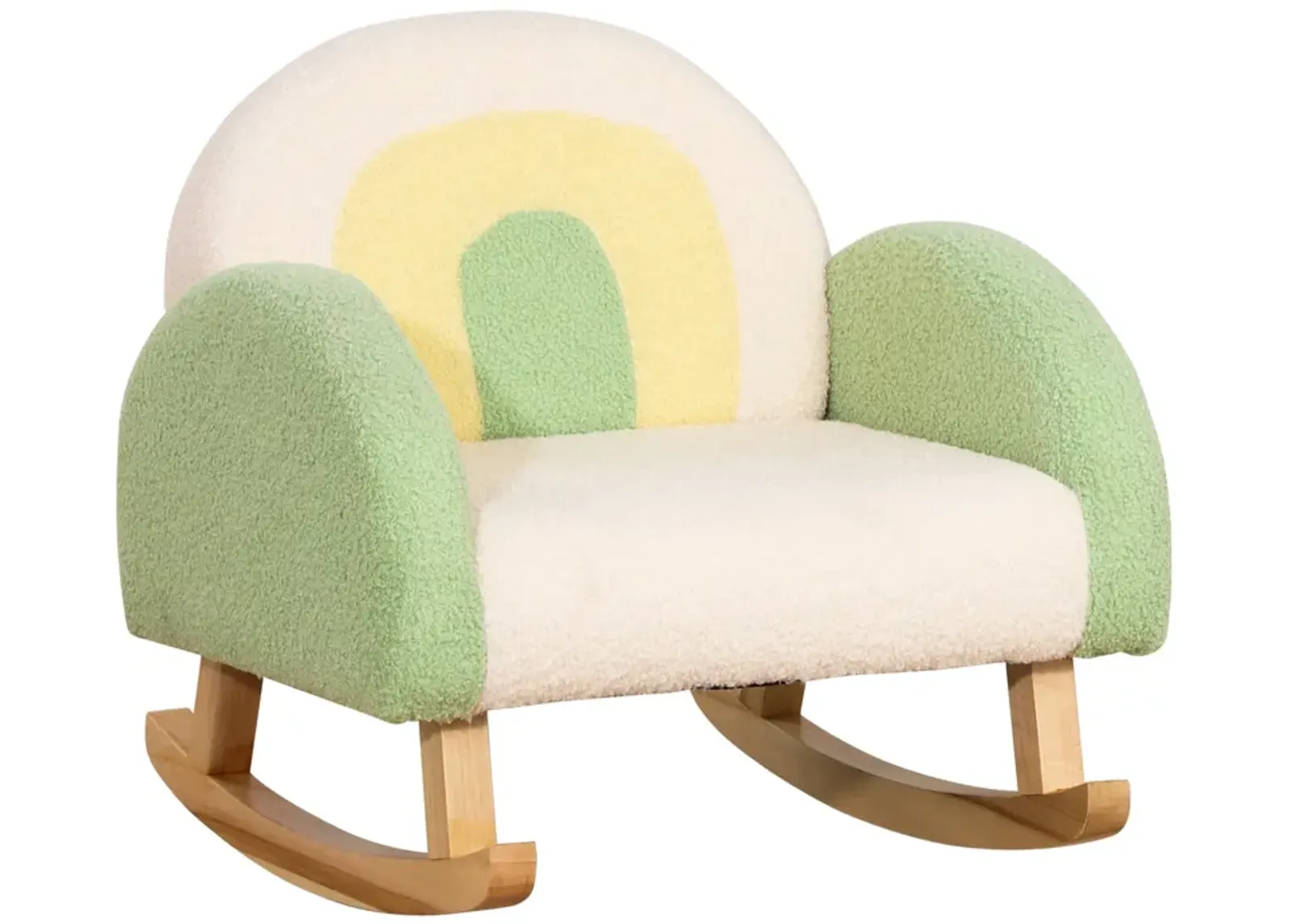 Green Children's Chair: Rocking Sofa Chair for Ages 3-5