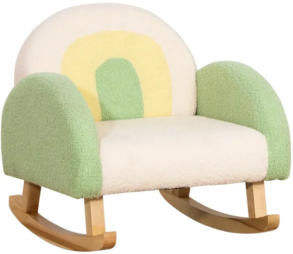 Green Children's Chair: Rocking Sofa Chair for Ages 3-5