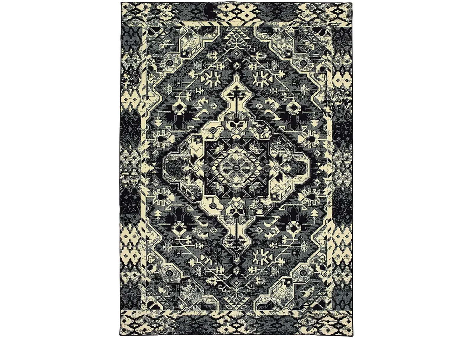 Luna 9'10" x 12'10" Black Rug