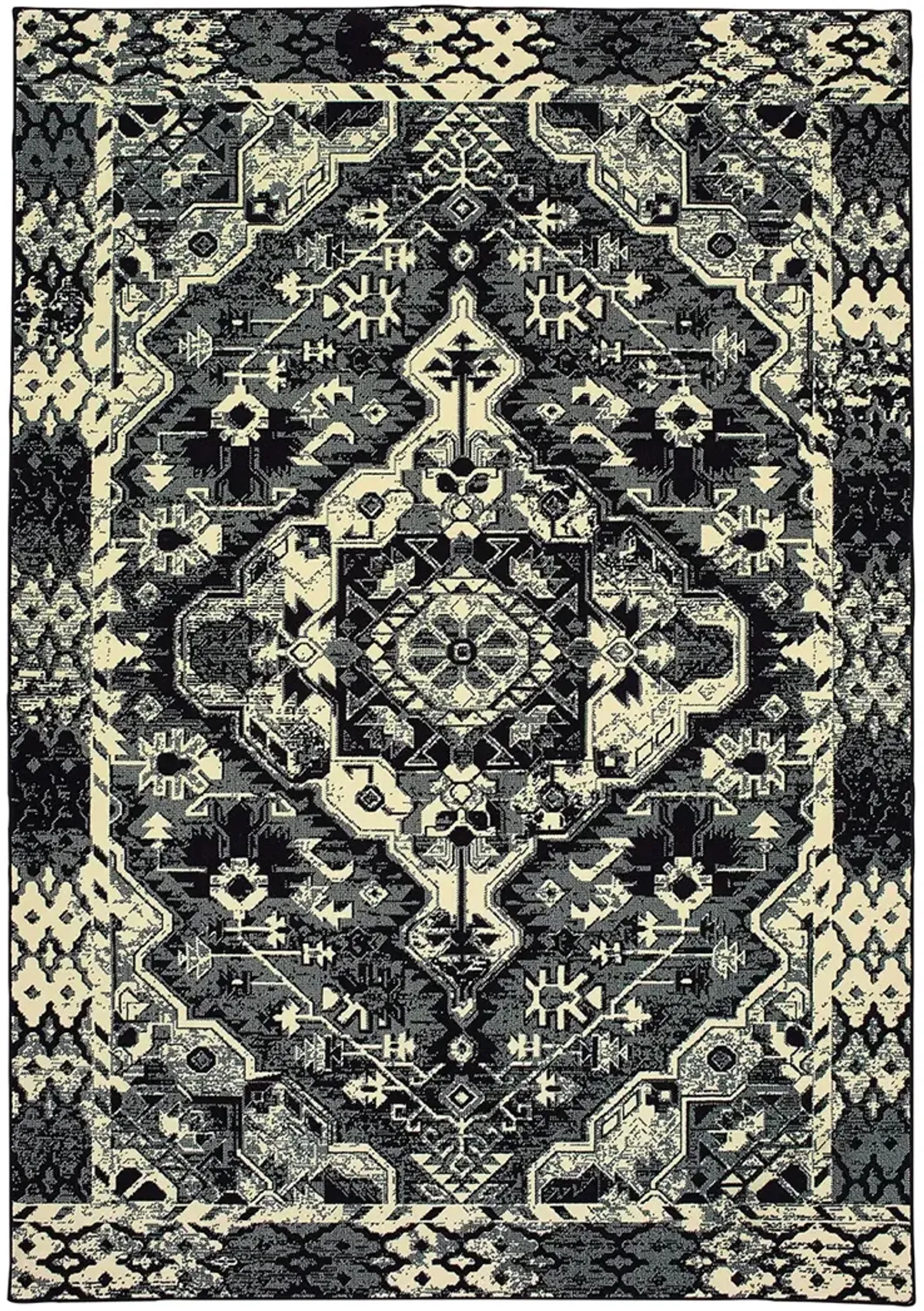 Luna 9'10" x 12'10" Black Rug