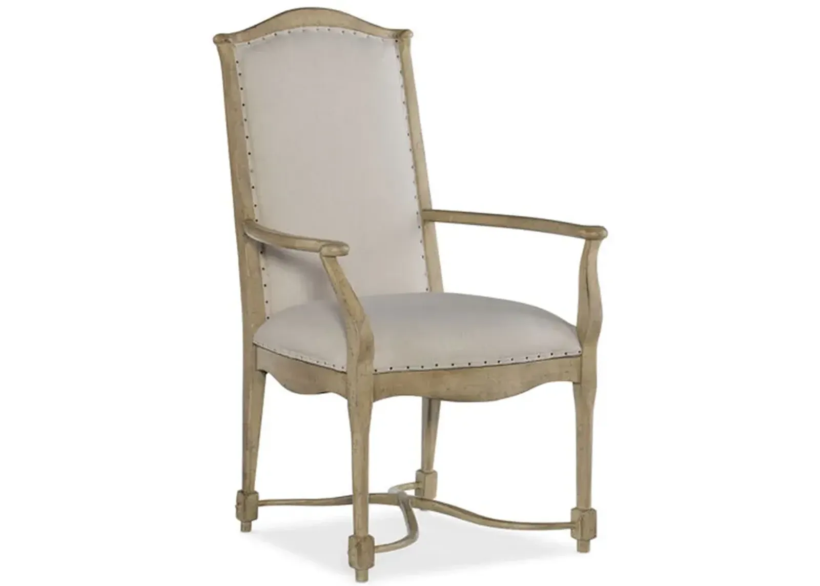 Ciao Bella Upholstered Back Arm Chair in Beige