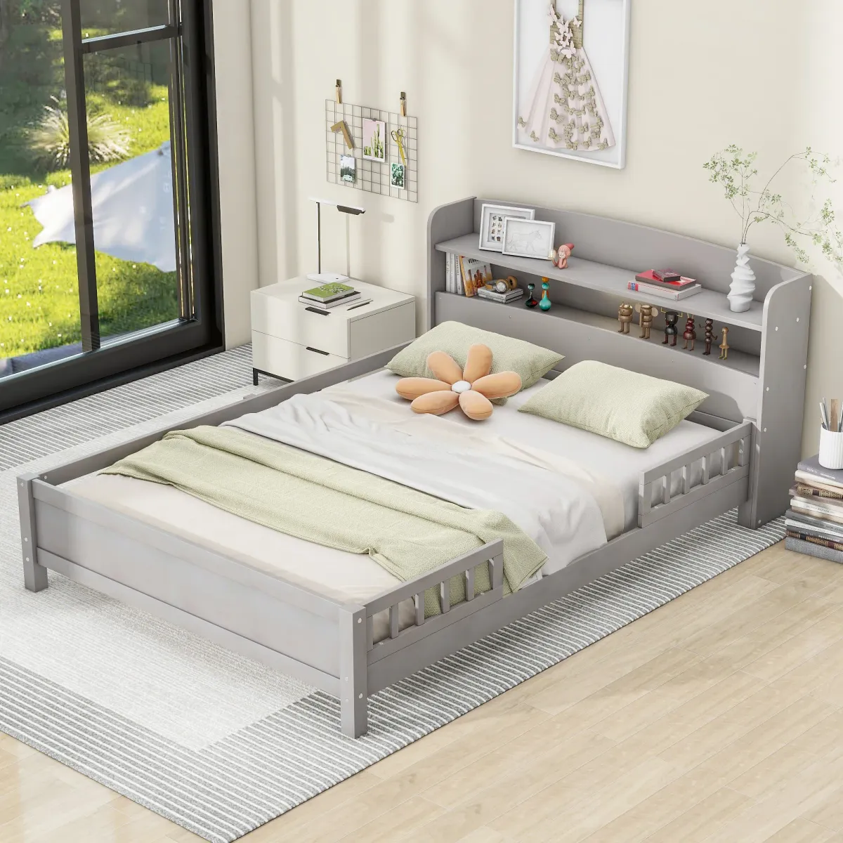 Merax Platform Bed with Built-in LED Light