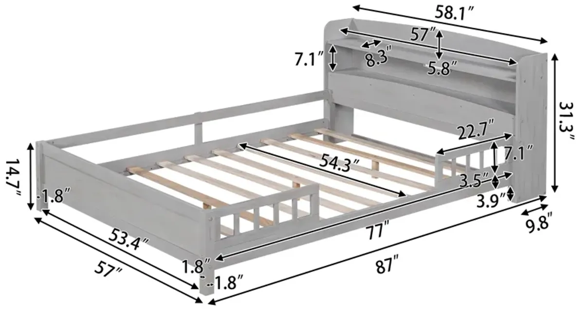 Merax Platform Bed with Built-in LED Light