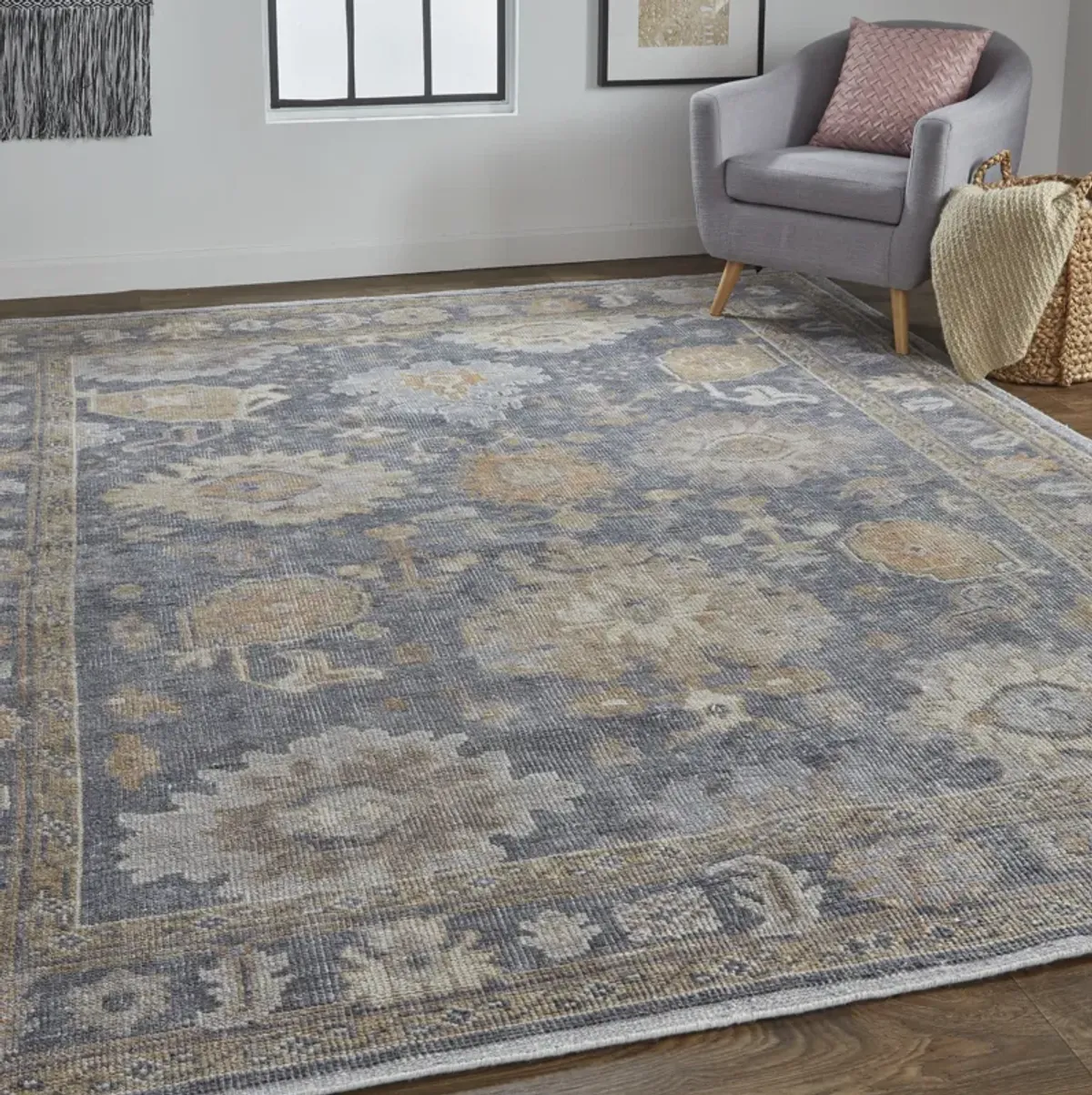 Wendover 6842F Gray/Blue/Tan 8' x 10' Rug