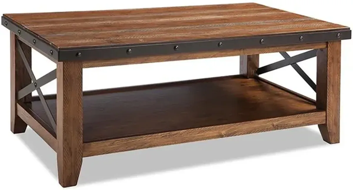 Taos Coffee Table Multi Colored Brown Canyon Finish