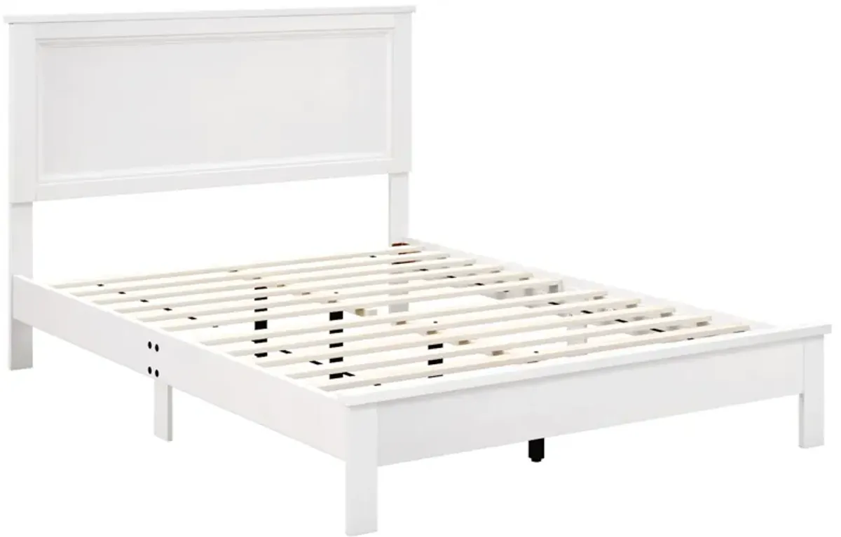 Full Size Platform Slat Bed Frame with High Headboard