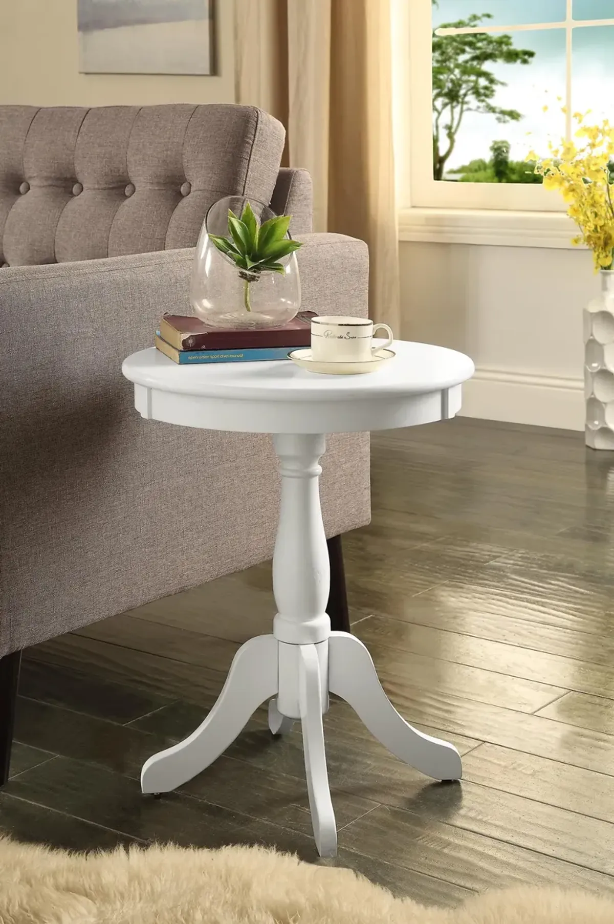 ACME Alger Accent Table, White