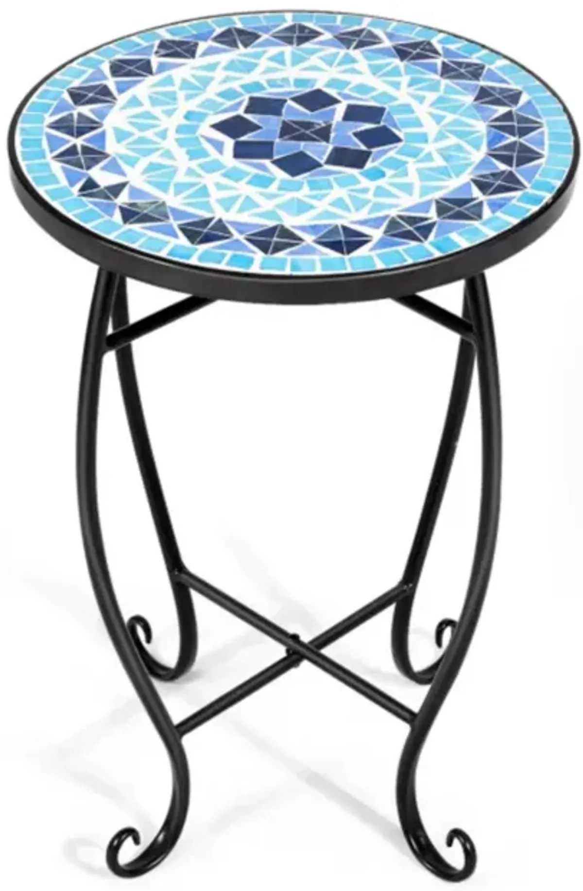 Hivvago Folding Mosaic Side Table for Living Room