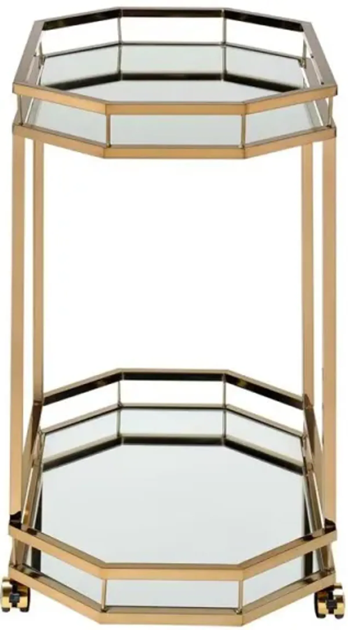 Lacole Serving Cart, Champagne & Mirror