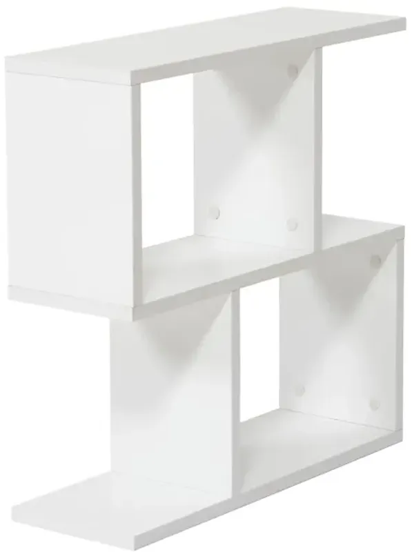 Rectangle 4 Shelves End Table, Narrow Chairside Table, 23 Inch Skinny End Table