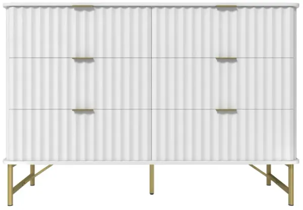 6-Drawer Dresser Chest with Metal Base