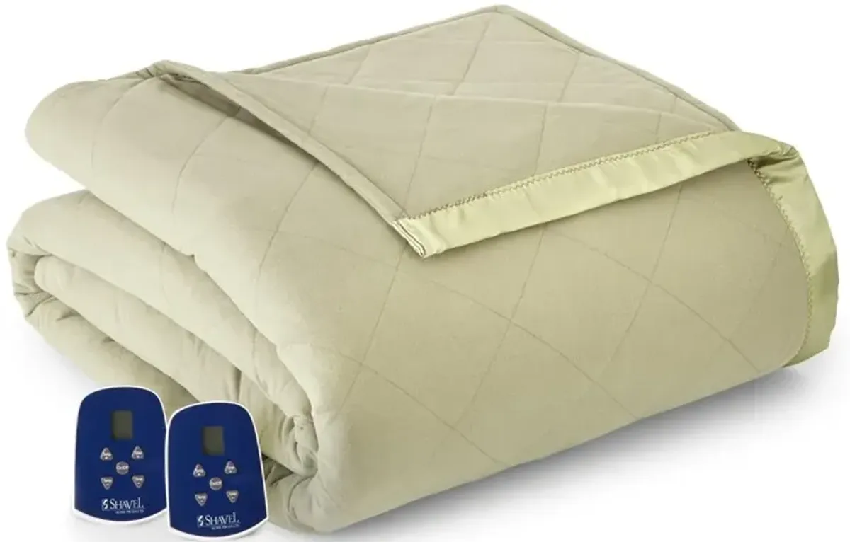 Shavel Micro Flannel Heating Technology Luxuriously Soft And Warm Solid Electric Blanket