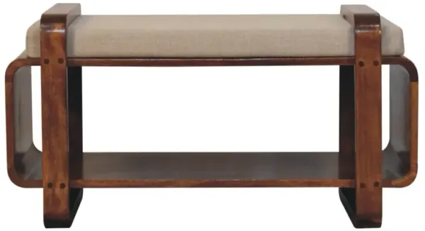 Artisan Furniture Solid Wood Loop Chestnut Bench