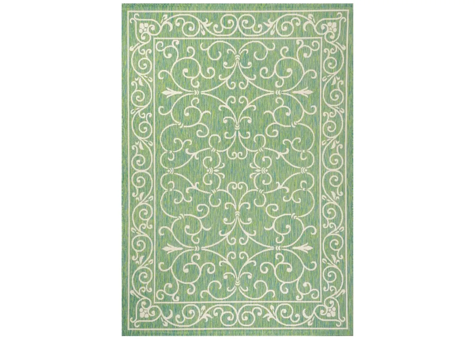 Charleston Vintage Filigree Textured Weave Indoor/Outdoor Area Rug