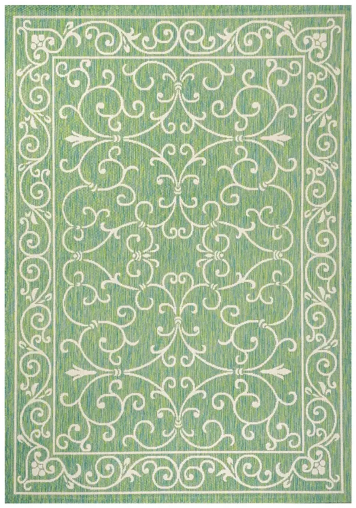 Charleston Vintage Filigree Textured Weave Indoor/Outdoor Area Rug