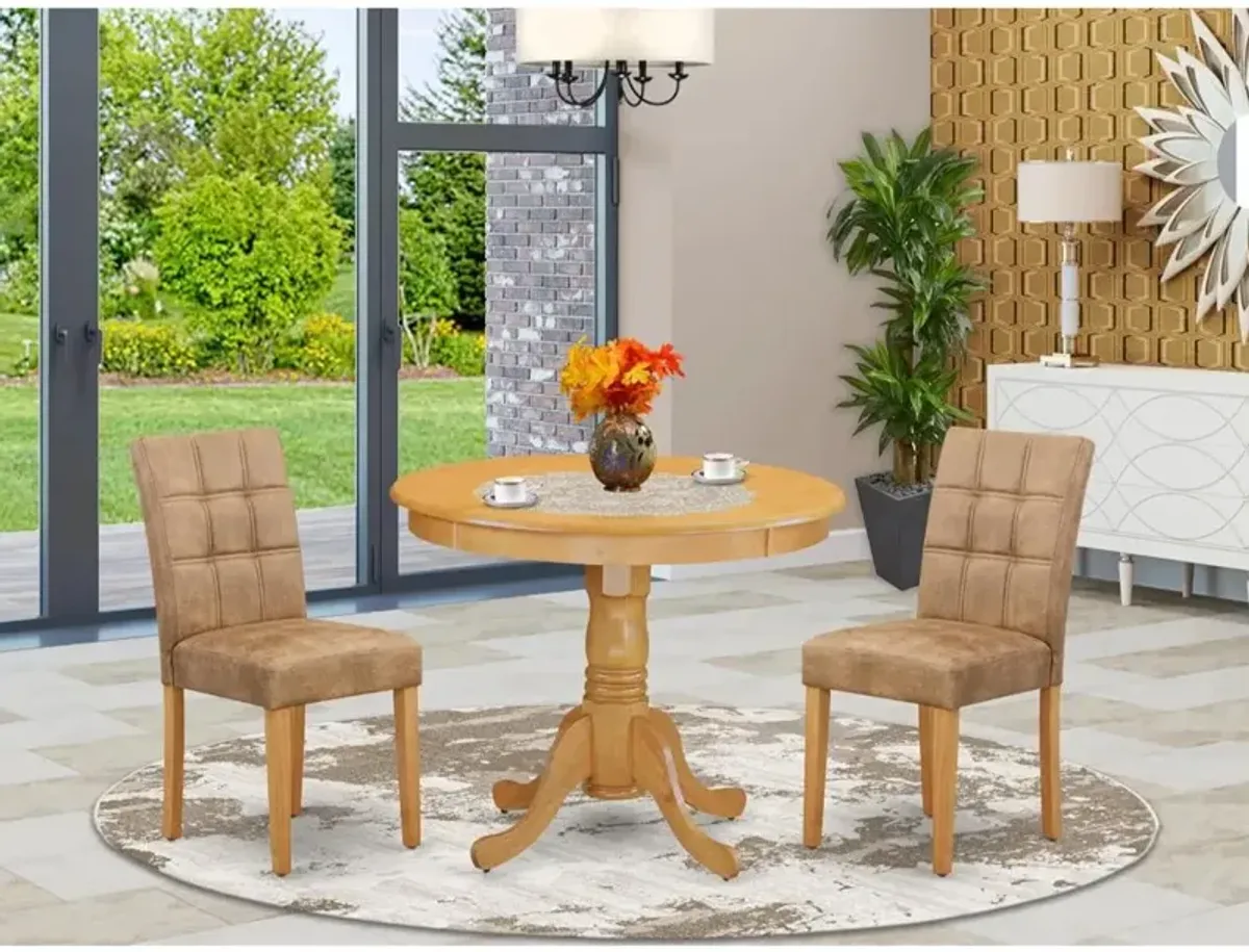 3 Piece Modern Dining Set consists A Dining Room Table