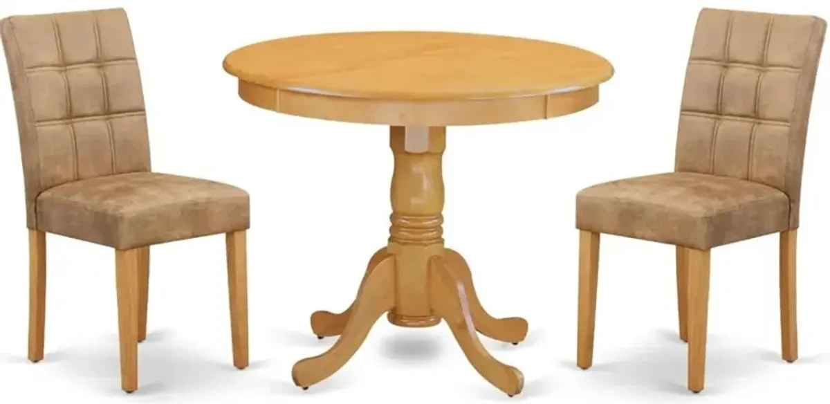 3 Piece Modern Dining Set consists A Dining Room Table