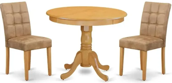 3 Piece Modern Dining Set consists A Dining Room Table