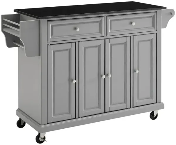 Full Size Granite Top Kitchen Cart