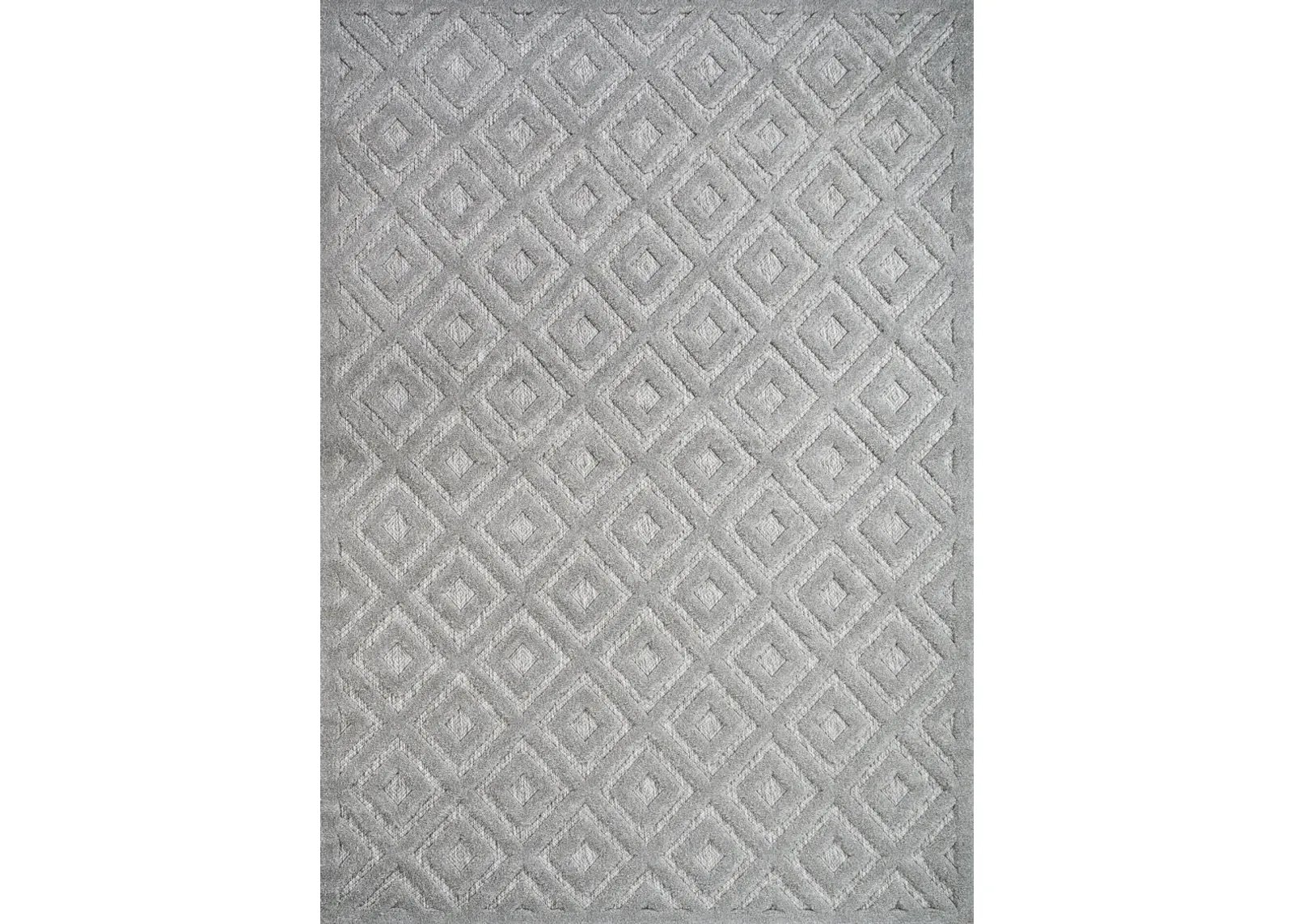 Portmany Neutral Diamond Trellis Indoor/Outdoor Area Rug