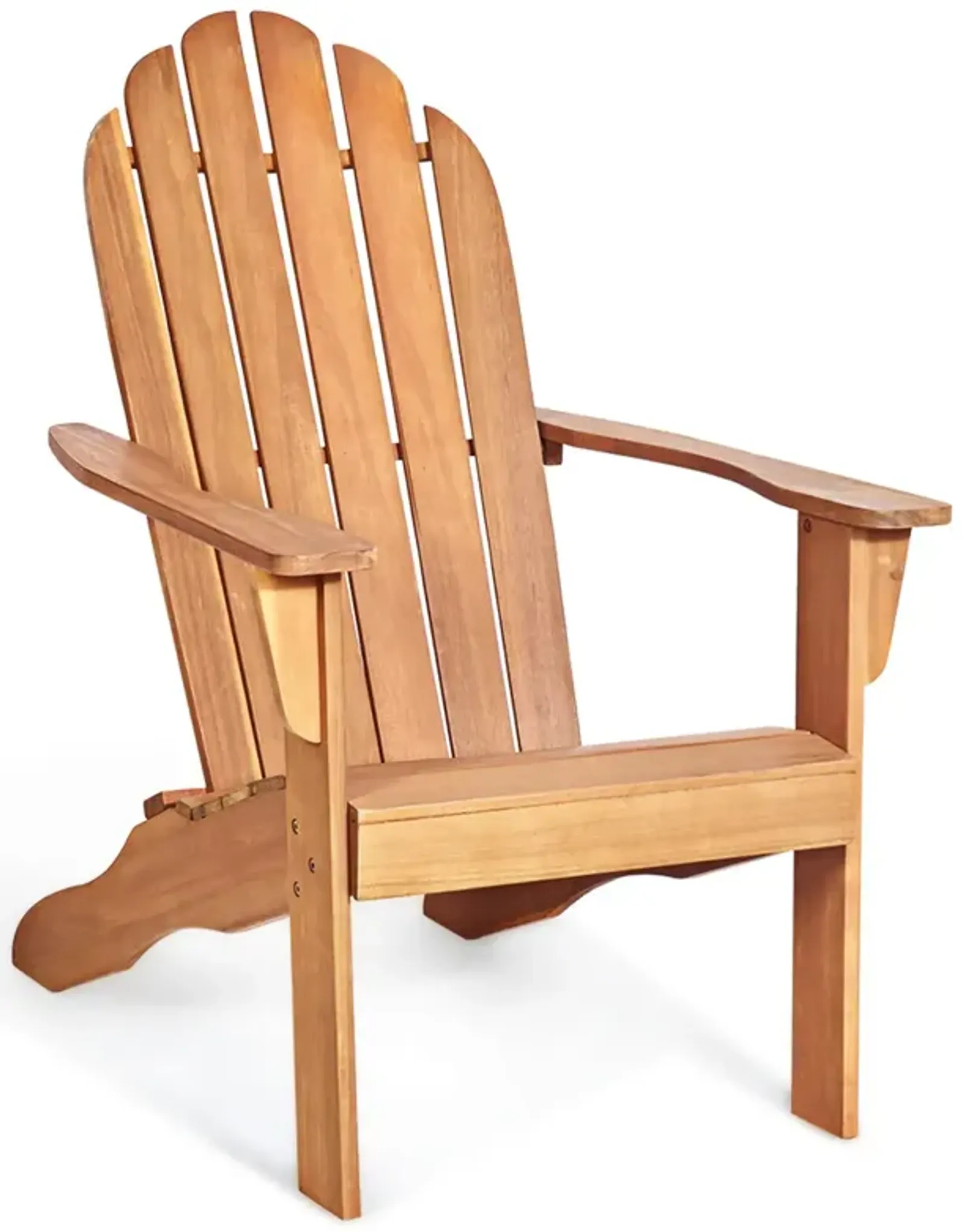 Acacia Wood Outdoor Adirondack Chair with Ergonomic Design