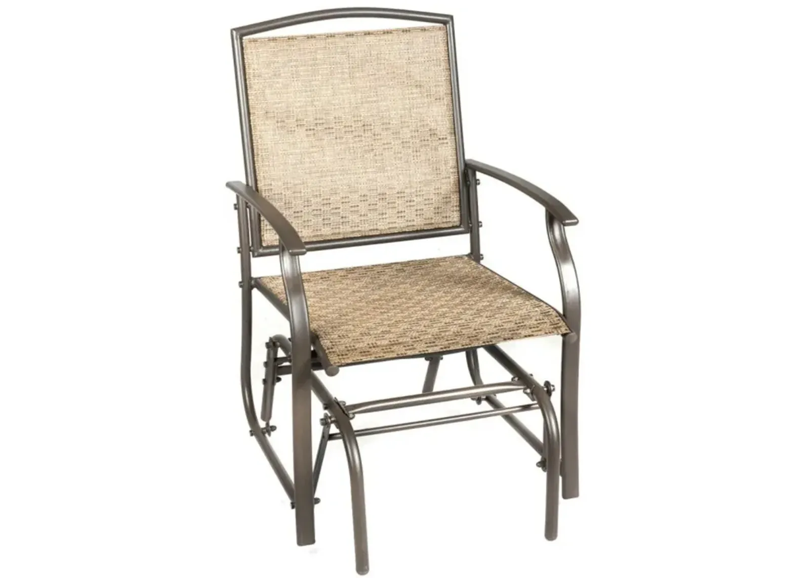 Hivvago Steel Frame Garden Swing Single Glider Chair Rocking Seating