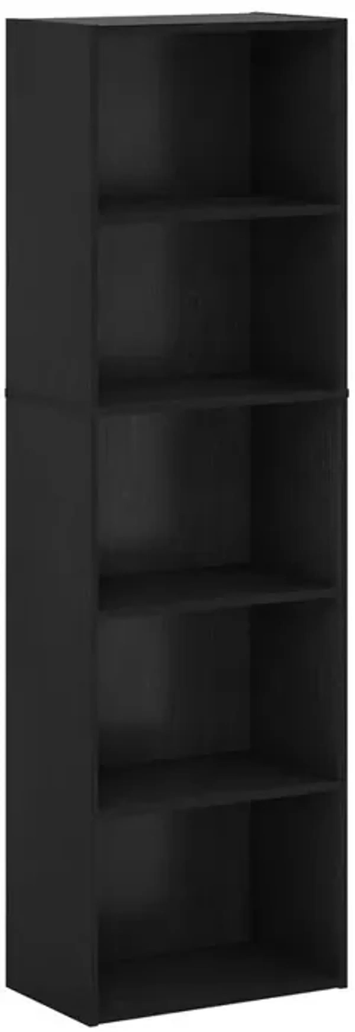 Furinno Luder 5-Tier Reversible Color Open Shelf Bookcase, Blackwood