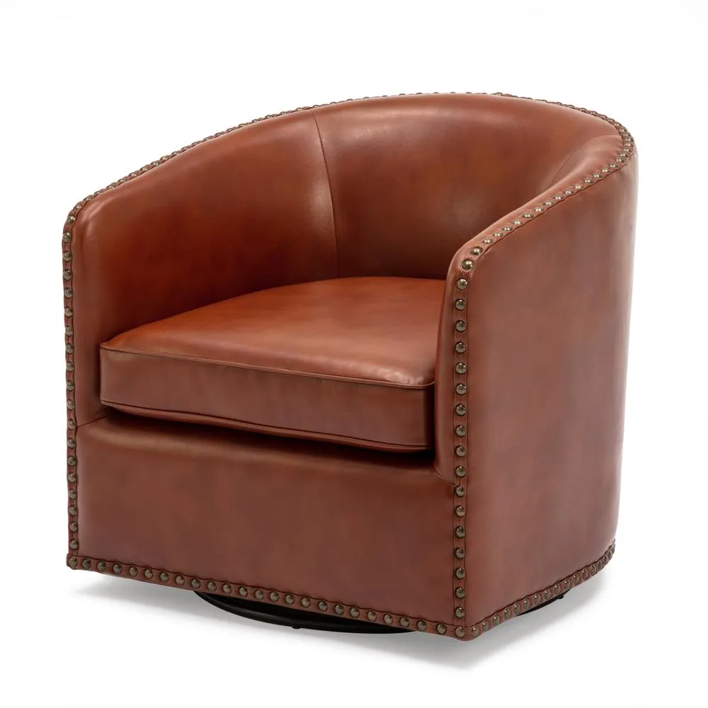 Comfort Pointe Tyler Swivel Arm Chair - Caramel