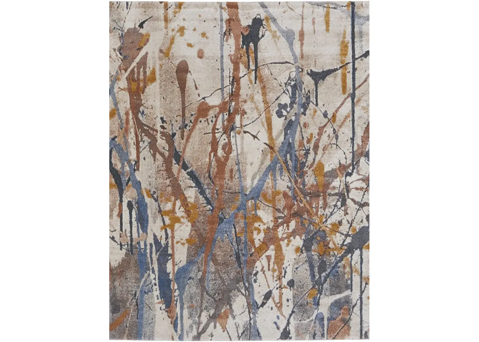 Gilmore 39MPF 2' x 3' Blue/Orange/Gray Rug