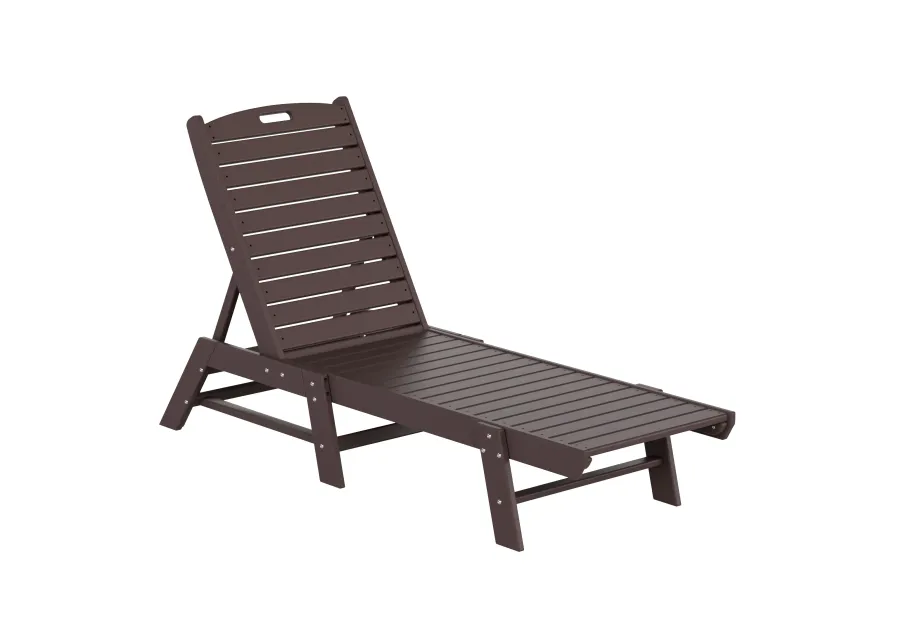 Reclining Outdoor Patio Adjustable Chaise Lounge Chair