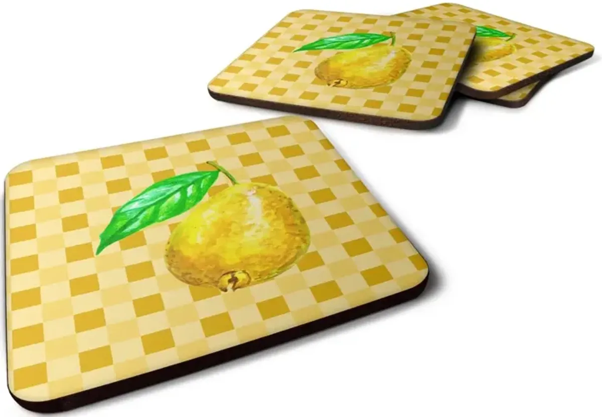 Caroline's Treasures Guava on Basketweave Decorative coasters, 3.5, Multicolor