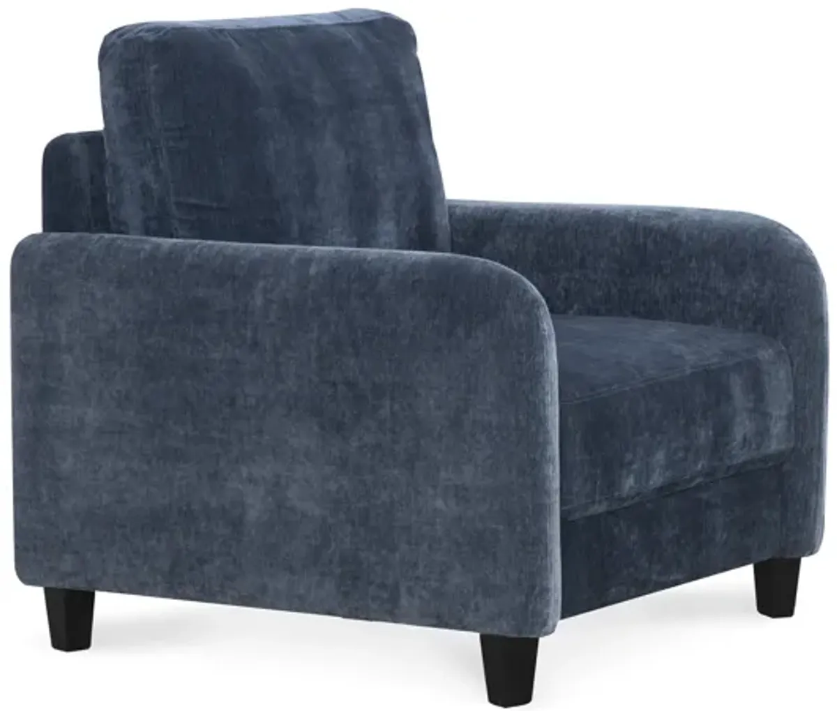 Everly Blue Velvet Chair