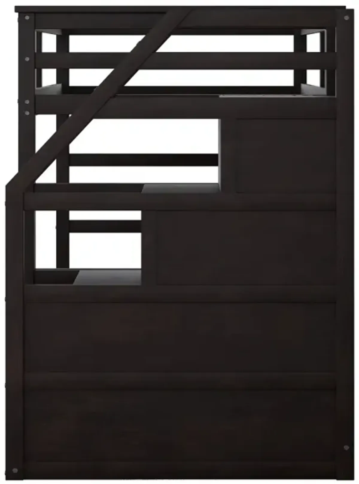 Twin-Over-Twin Bunk Bed With Twin Size Trundle And 3 Storage Stairs