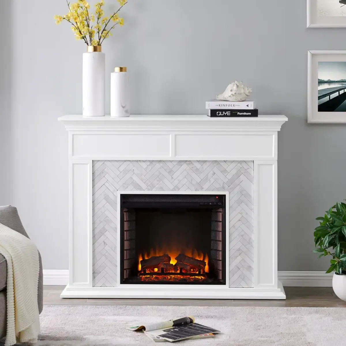 Jones Tiled  Fireplace