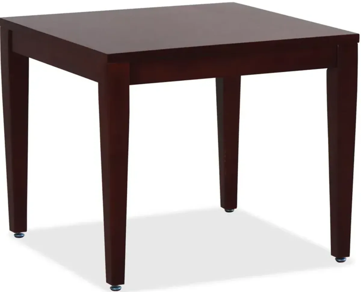 Lorell Solid Wood Corner Table - Square Top - Four Leg Base - 4 Legs - 23.60" Table Top Length x 23.60" Table Top Width - 20" Height x 23.63" Width x 23.63" Depth - Assembly Required - 1 Each