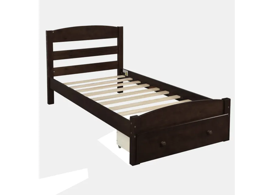 Merax Platform Twin Bed Frame