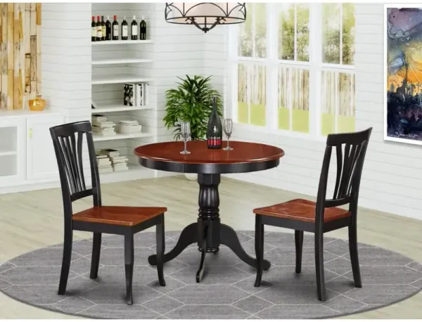 3 PC Kitchen nook Dining set-small Kitchen Table and 2 Kitchen Chairs