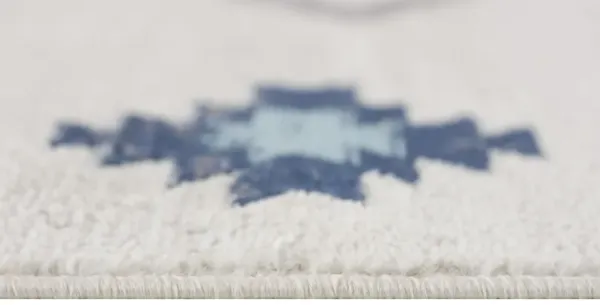 Savannah Contemporary Boho Blue Beige Indoor Area Rug