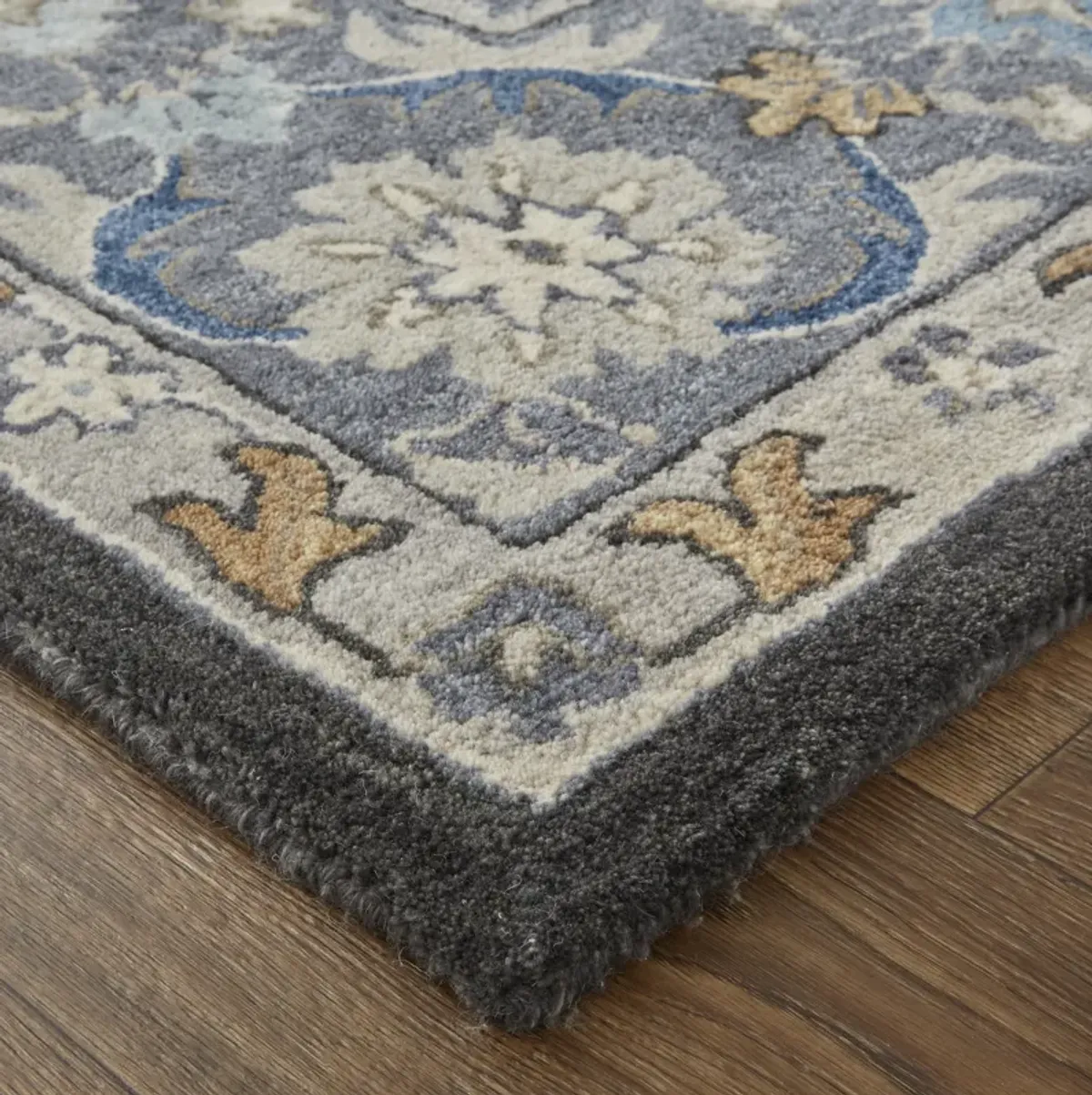 Rylan 8643F Taupe/Blue/Ivory 2' x 3' Rug