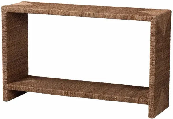 bali & pari Liza Bohemian Natural Seagrass Console Table