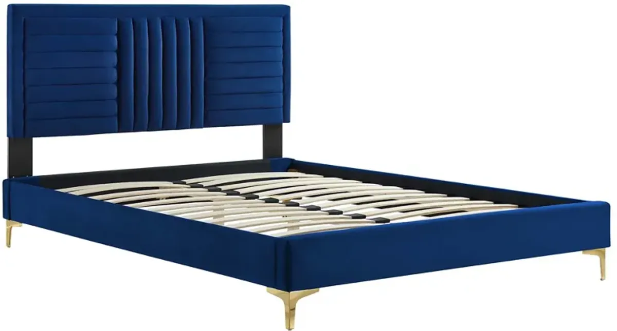 Modway - Sofia Channel Tufted Performance Velvet King Platform Bed