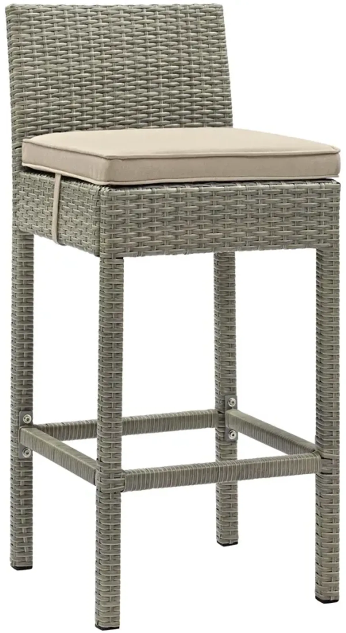 Conduit Bar Stool Outdoor Patio Wicker Rattan Set of 2