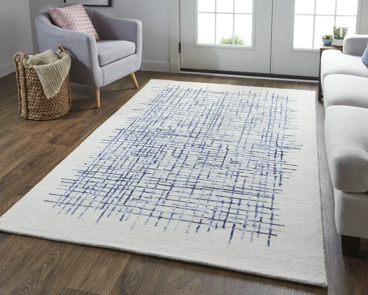 Maddox 8630F Ivory/Blue 9' x 12' Rug