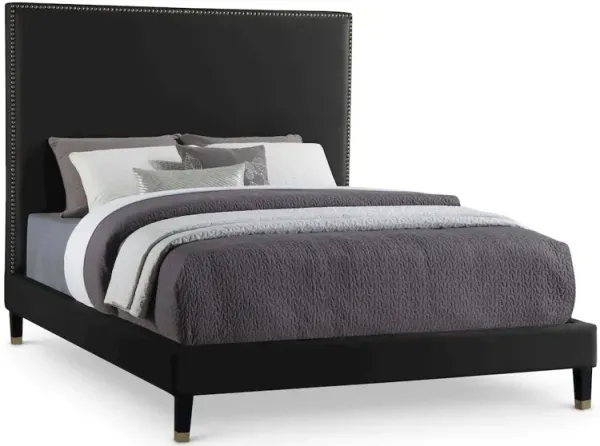 Meridian Furniture Harlie Black Velvet King Bed