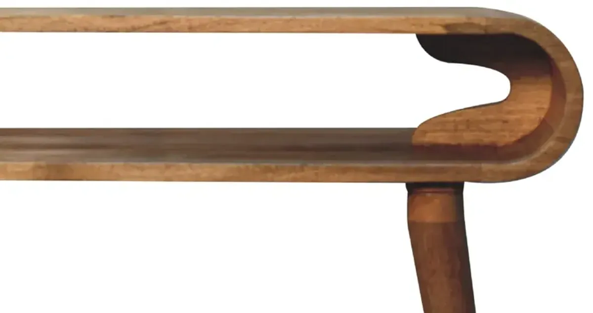 Amaya Chestnut Nordic Style solid wood  Console Table