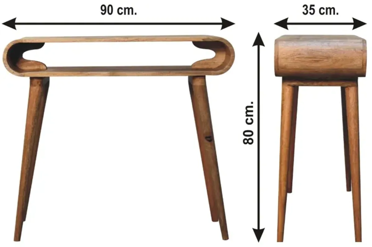 Amaya Chestnut Nordic Style solid wood  Console Table