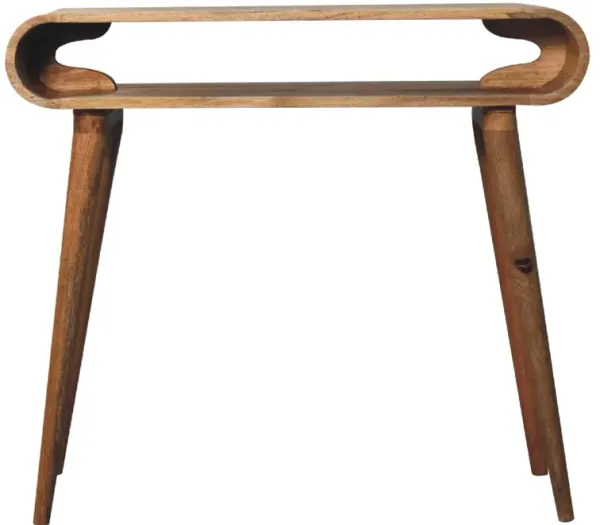 Amaya Chestnut Nordic Style solid wood  Console Table