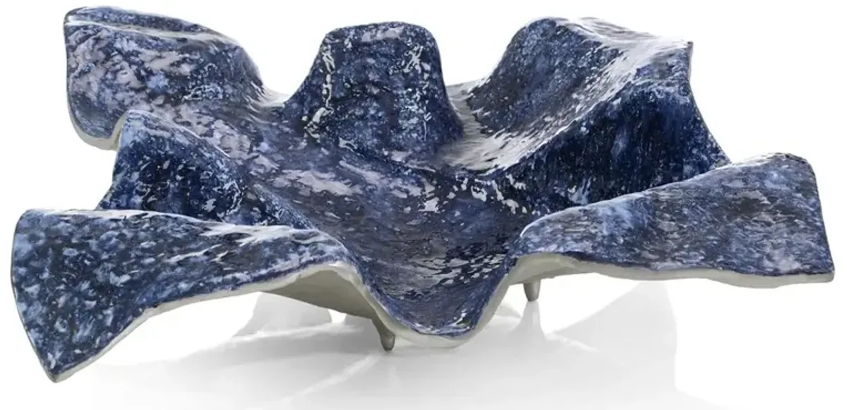 Draped Fabric Cobalt Blue Bowl