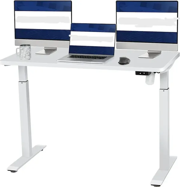 Streamdale Electric Standing Desk, 48x24", Height Adjustable - White