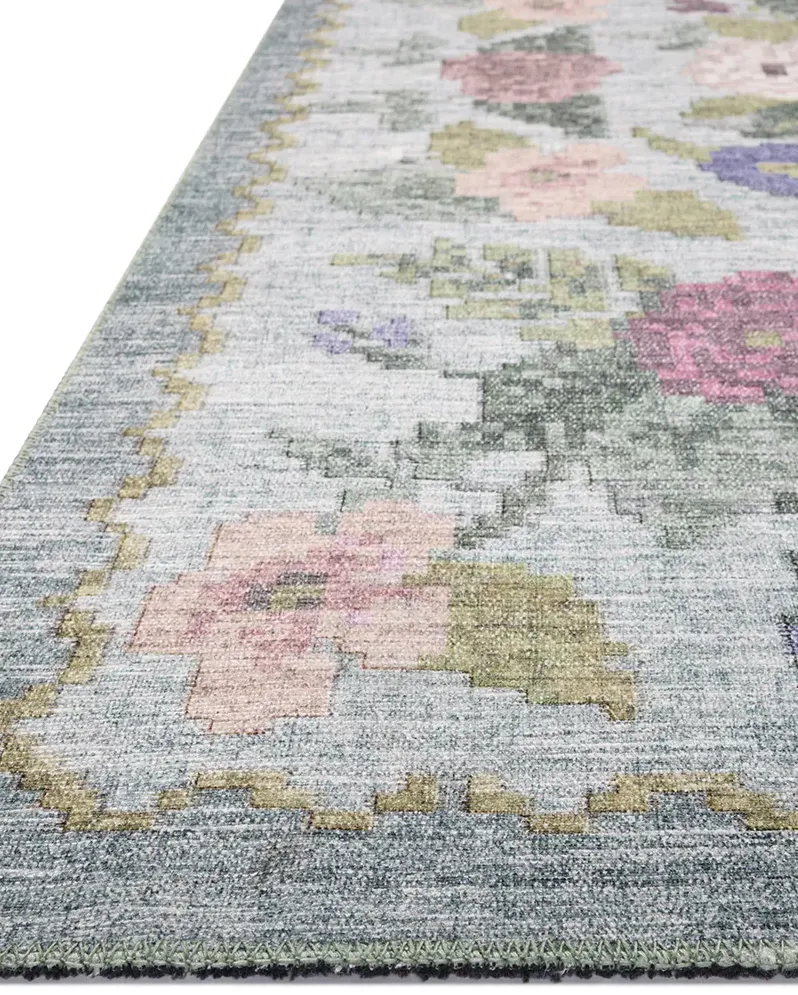 Rosa RSA-02 Sky 3''9" x 5''6" Rug by Rifle Paper Co.